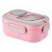 3-Layer Leak-Proof Bento Lunch Box for Adults & Kids, Portable Stackable Food Storage Container with Compartments, Spork & Sauce Cup – Microwave & Dishwasher Safe Model 9038 